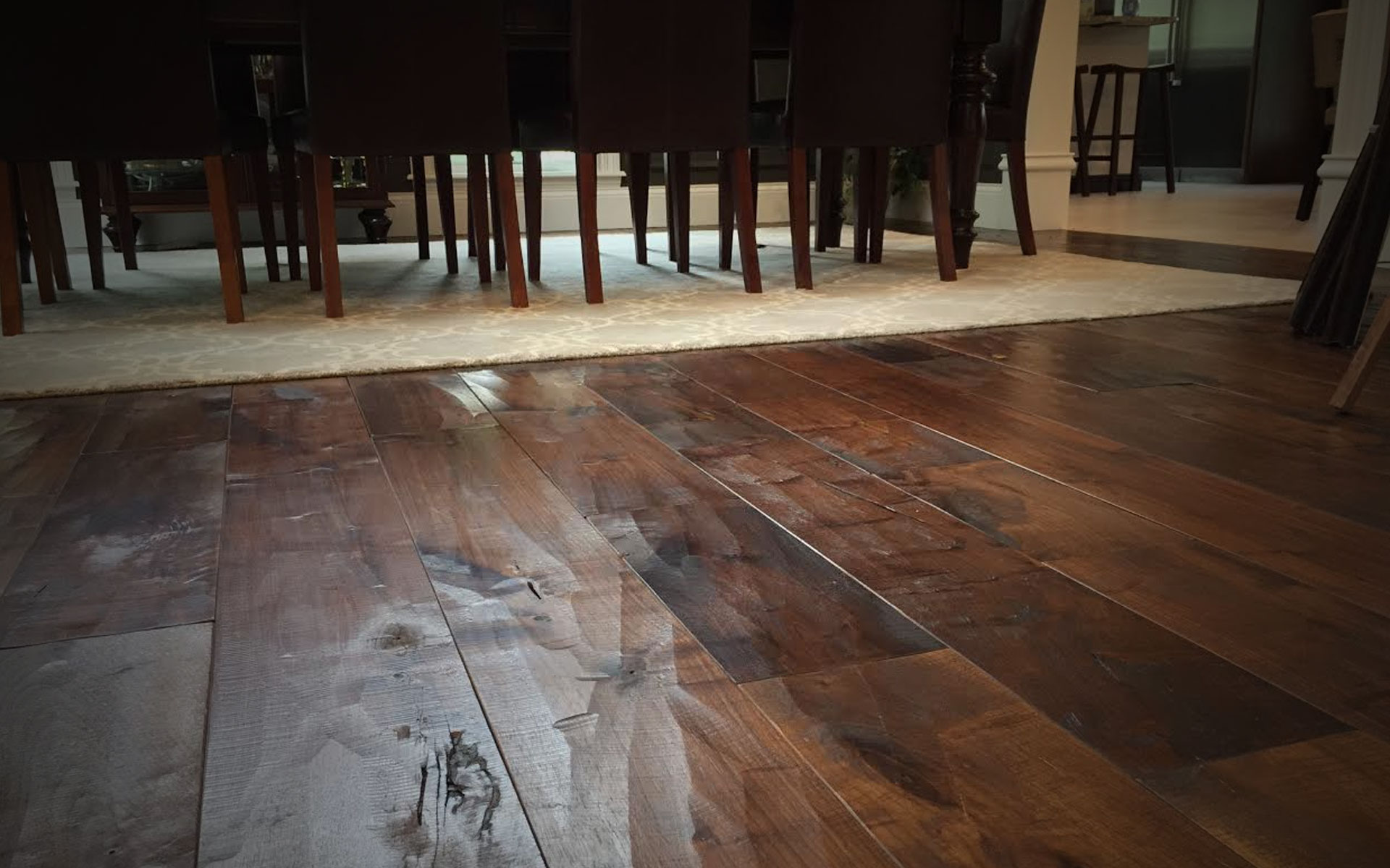 Historic Floor Company Wide Plank, Wide Plank Dark Hardwood Flooring