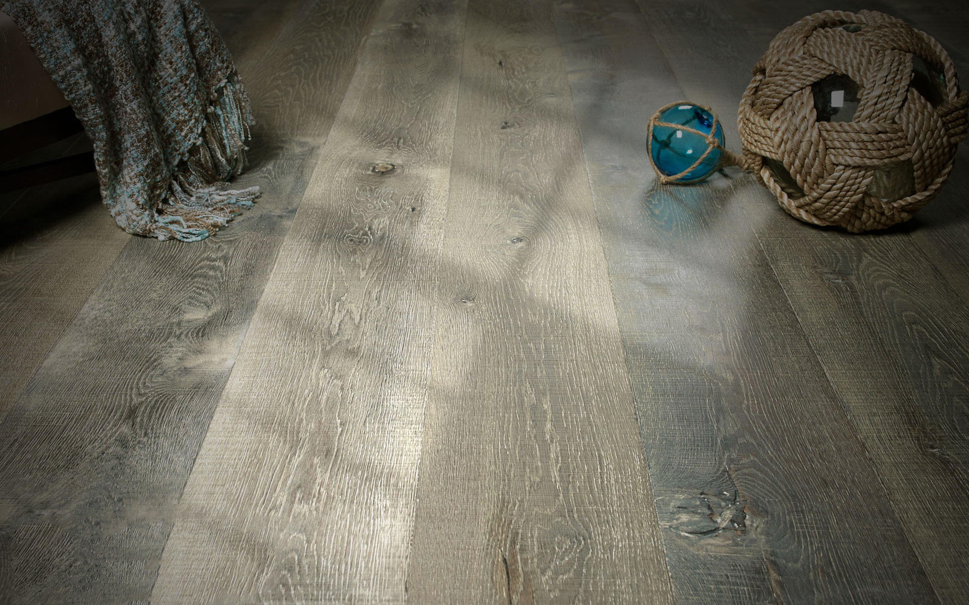 Wire-brushed White Oak